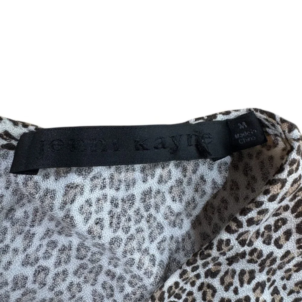 Jenni Kayne leopard print shirt dress size medium - Picture 6 of 9